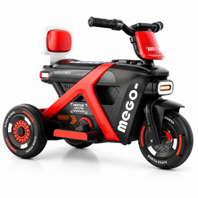 Kids Battery Operated 3-Wheel Toy Motorbike with LED Lights