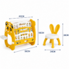 10351775-7f9f-4ab3-81d4-8beaed5a7b00 3-in-1 Kids Study Table, Bookshelf & Drawing Board Set with Chair