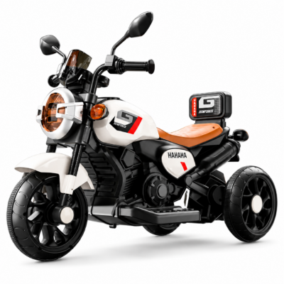Kawaii Kids 6V Electric Ride-On Bike with Backrest & LED Lights