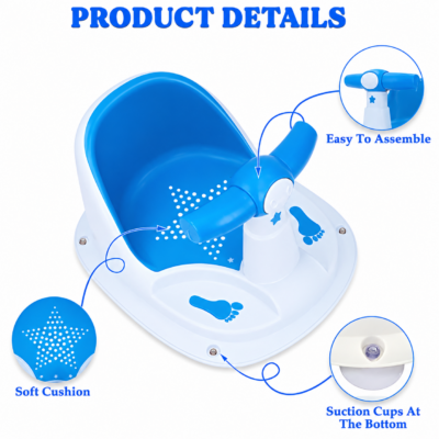 Portable Ergonomic Baby Bath Chair & Support Bather