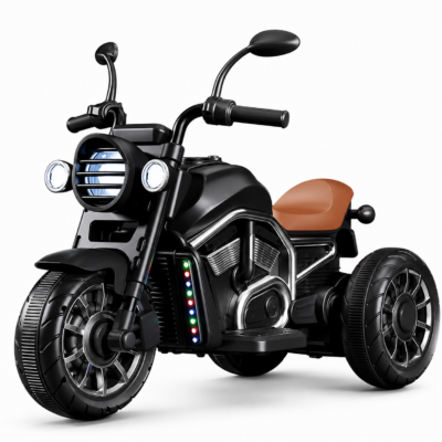 Harley-Style Dual Motor Kids Electric Ride-On Cruiser Bike