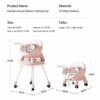 3 Infantes 3-in-1 Convertible Highchair with PU Leather Seat