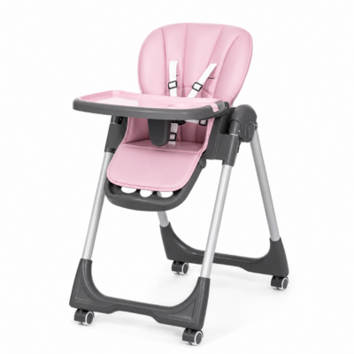 Kidilo 2-in-1 Foldable Baby Dining Chair with 360° Wheels & Storage (DC01)