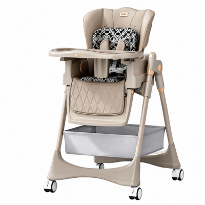 Kidilo Convertible Baby Highchair with Adjustable Backrest & Wheels (8100)