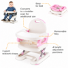 Mastela Deluxe Comfort 2-in-1 Folding Booster to Toddler Seat