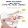 4 Infantes 3-in-1 Convertible Highchair with PU Leather Seat