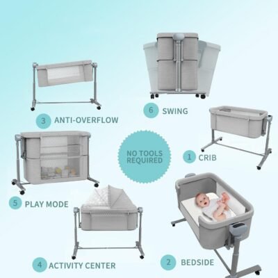 61M8qCqTsaL._AC_SL1500_ 4-in-1 Smart Electric Baby Bassinet with Remote Control