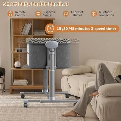 71ETPBduGbL._AC_SX679_ 4-in-1 Smart Electric Baby Bassinet with Remote Control