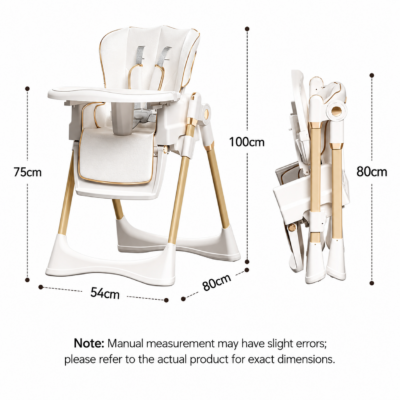Kidilo Convertible Baby Highchair with Adjustable Backrest & Wheels (8100)