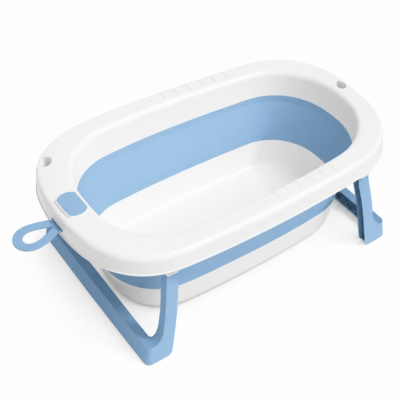 Foldable Baby Bath Tub with Adjustable Height & Anti-Slip Base