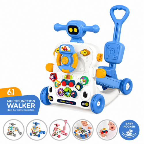 6-in-1 Sit-to-Stand Baby Walker & Activity Center (6603)