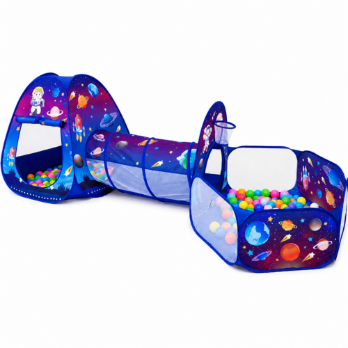 Kids Pop-Up Outer Space Crawling Tunnel & Play Tent House
