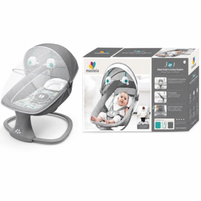 Mastela Deluxe 3-in-1 Smart Electric Baby Rocker with Mosquito Net (8104)