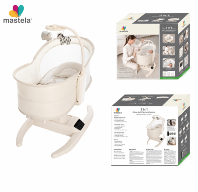 Mastela Deluxe 3-in-1 Smart Height-Adjustable Baby Cradle & Chair (8431)