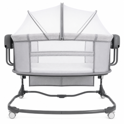 Smart Electric Baby Bassinet & Mobile Crib with Lockable 360 Universal Wheels (8601)