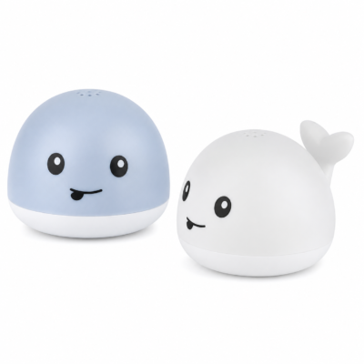 Automatic Induction Whale Spray Bath Toy with Flashing Colorful LED Lights (6677)