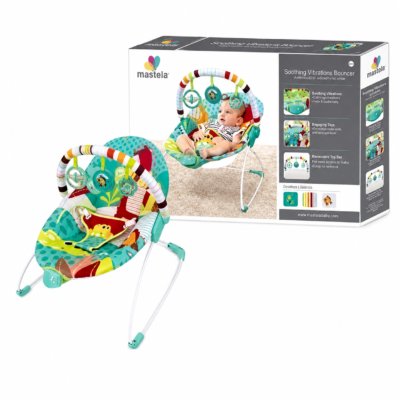 Mastela Soothing Vibrations Baby Bouncer Seat with Removable Toy Bar & Harness (6750)