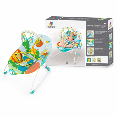 1 Mastela Music & Soothe Bouncer Infant Recline Seat with Melodies & Vibration (6875)
