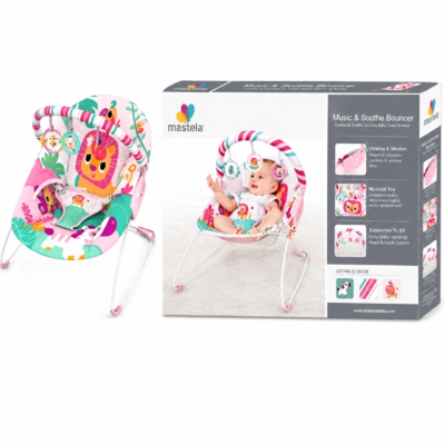 Mastela Music & Soothe Bouncer Infant Cradling Seat with Soothing Vibration & Melodies (6936)