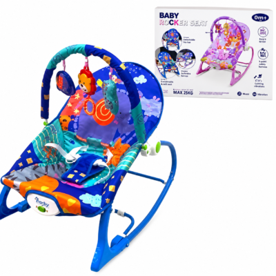 Infantes Baby Rocker Seat with Music, Calming Vibrations & Detachable Toy Bar (4615)