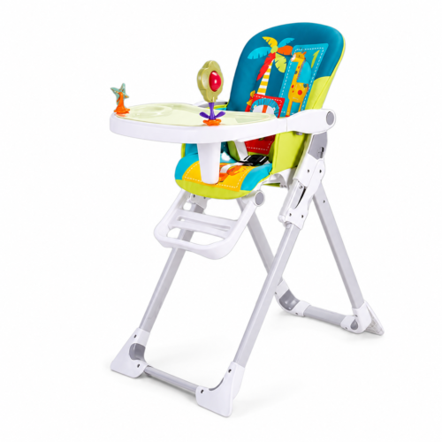 1 HC301 Adjustable Foldable Baby High Chair with Interactive Activity Tray