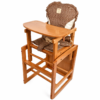 1 Convertible Wooden Baby High Chair 2-in-1 Feeding Chair & Study Desk Set (313)
