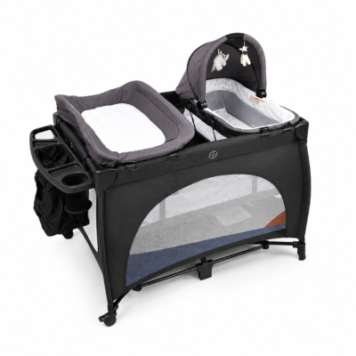 1 AP-007 Premium All-in-One Convertible Baby Playpen & Infant Bassinet with Changing Station