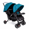 1 JOYOUS Compact Fold Twin Baby Stroller with Snack Tray & Reclining Seat (JY101)