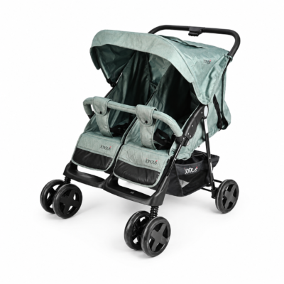1 JOYOUS JY212 Side-by-Side Twin Double Stroller with Peek-a-Boo Canopy