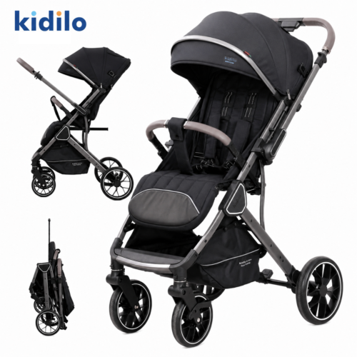 kidilo Lightweight Foldable Baby Stroller with Adjustable Handlebar & Canopy (K101)