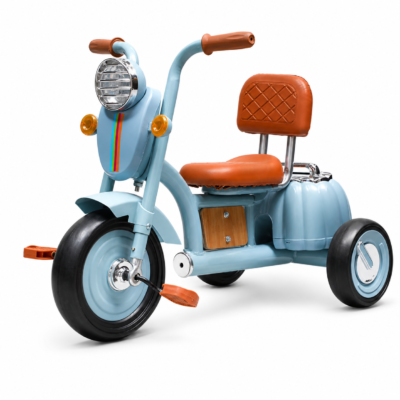 1 Retro Pedal Trike Vintage Style Toddler Tricycle with Storage Trunk (109)