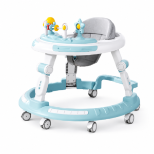 Convertible Baby Walker with Detachable Toy Tray, Push Bar & 8-Level Height Adjustment (217)