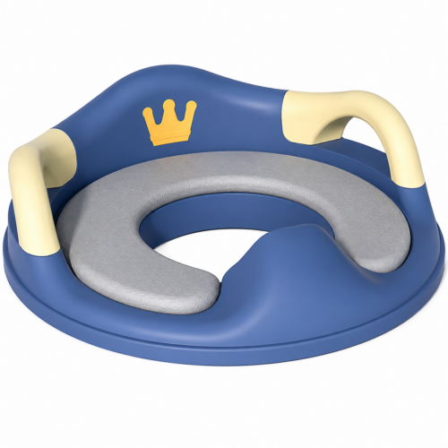 Detachable Toddler Toilet Training Seat with Soft PU Pad & Handles