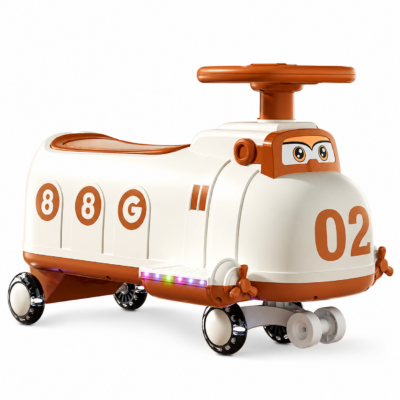 1 Kids Airplane Twist Car – Ride-On Wiggle Car with Smooth Silent Wheels