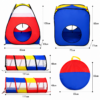 4-in-1 Indoor & Outdoor Kids Play Tent with Tunnel & Square Ball Pool