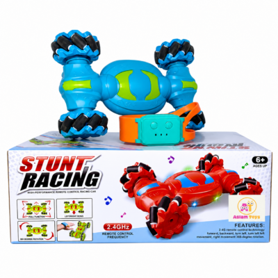 2.4GHz Gesture Watch Controller RC Stunt Car with Mecanum Drift Wheels