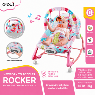 1 4-in-1 Infant to Toddler Baby Rocker with Soothing Vibrations (N-6920/6921/6922)