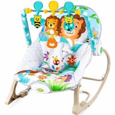Tiibaby Infant to Toddler Rocker with Soothing Vibrations & Music