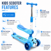HappyRide Cute Panda Kids Scooter with Seat, Lights, Music & Adjustable Handle