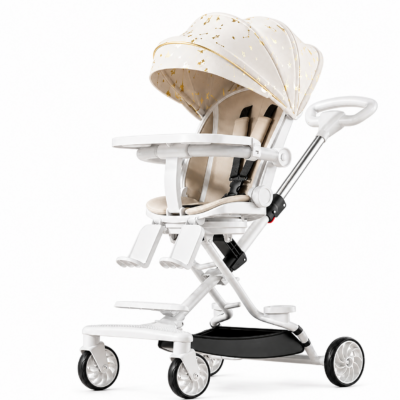 3-in-1 Multifunction Convertible Baby Stroller & High Chair with 360° Rotatable Seat
