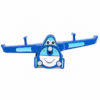 1 Airplane-Themed Indoor & Outdoor Kids Seesaw with 2-Height Adjustable Base