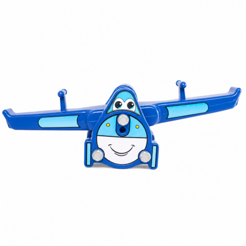 Airplane-Themed Indoor & Outdoor Kids Seesaw with 2-Height Adjustable Base