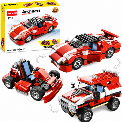 3-in-1 Future Flyer, Space Station & Fighter Jet Building Brick Set (168+ Pcs)