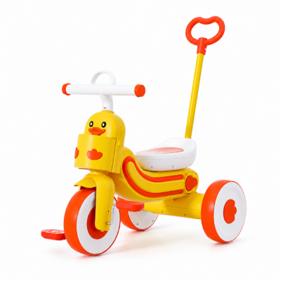 2-in-1 Convertible Kids Tricycle with Parental Adjustable Push Handle & Ergo Seat