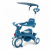 3-in-1 Toddler Stroller Tricycle with Overhead Sun Canopy, Parent Push Handle & Guardrail