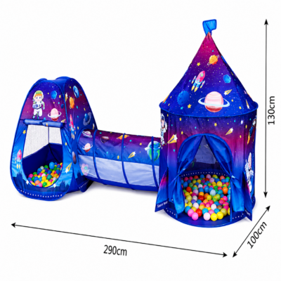Kids Galaxy Blue Castle Play Tent with Mesh Windows & Carry Bag