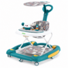 1 2-in-1 Foldable Baby Walker & Swing with Shade Umbrella & Parent Push Handle