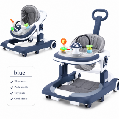 Multifunctional Mushroom 5-in-1 Baby Walker with Push Bar & Safety Stoppers (MY-816)