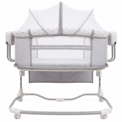 Smart Electric Baby Bassinet & Mobile Crib with Lockable 360 Universal Wheels (8601)