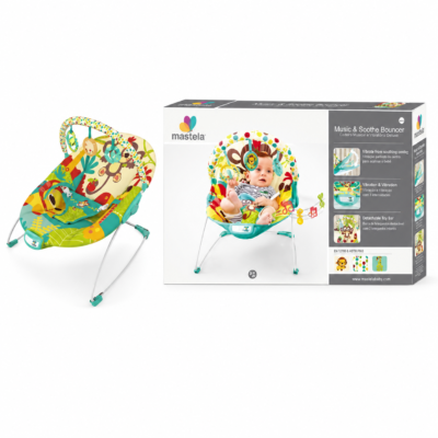 2 Mastela Music & Soothe Bouncer Infant Recline Seat with Melodies & Vibration (6875)